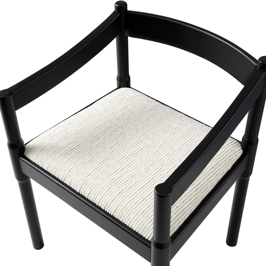 Minley 2-in-1 Carver Chair, Black Matte