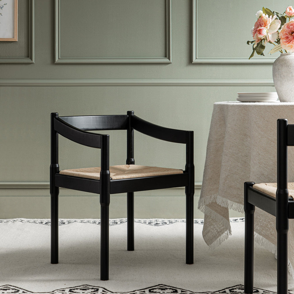 Minley 2-in-1 Carver Chair, Black Matte