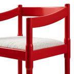 Minley 2-in-1 Carver Chair, Red High Gloss