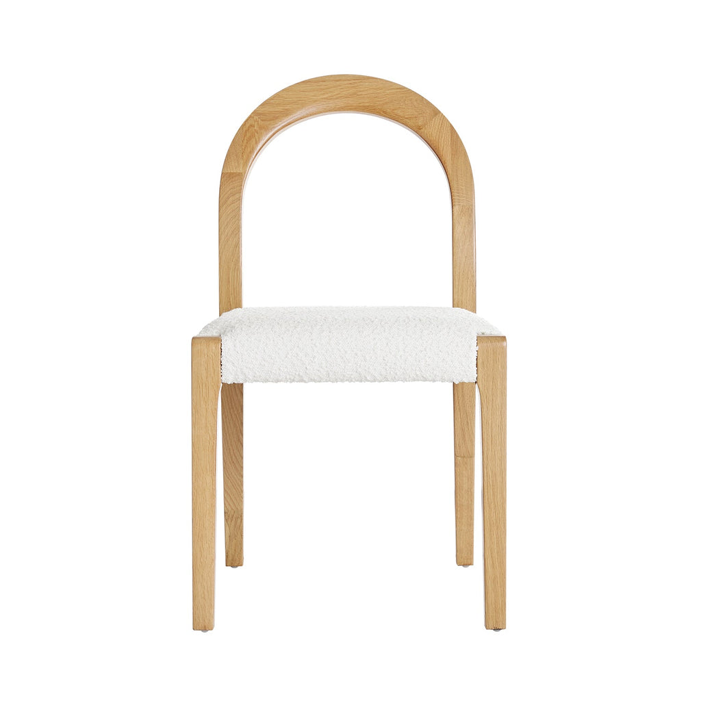 Lumi Dining Chair, Ecru Boucle | Natural Oak Frame