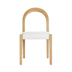 Lumi Dining Chair, Ecru Boucle | Natural Oak Frame
