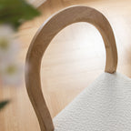 Lumi Dining Chair, Ecru Boucle | Natural Oak Frame
