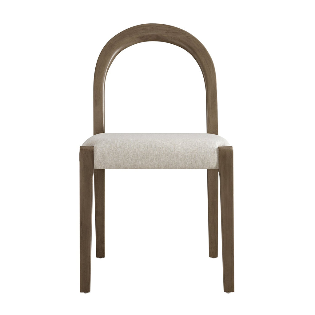 Lumi Dining Chair, Oatmeal Fabric | Silver Oak Frame