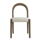 Lumi Dining Chair, Oatmeal Fabric | Silver Oak Frame