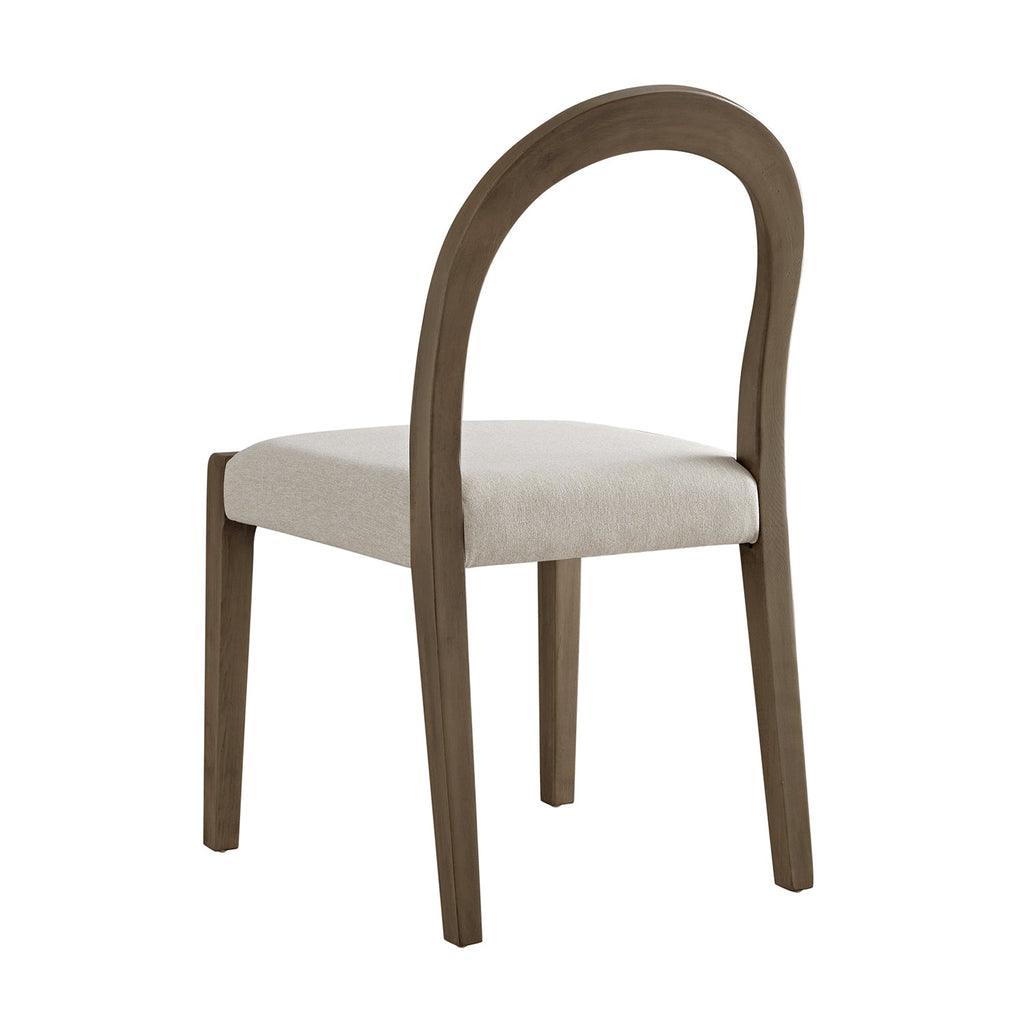 Lumi Dining Chair, Oatmeal Fabric | Silver Oak Frame