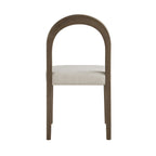Lumi Dining Chair, Oatmeal Fabric | Silver Oak Frame