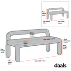 Libby Light Taupe Boucle 3 Seater Dining Bench