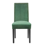Maidwell Set of 2 Green Velvet Dining Chairs