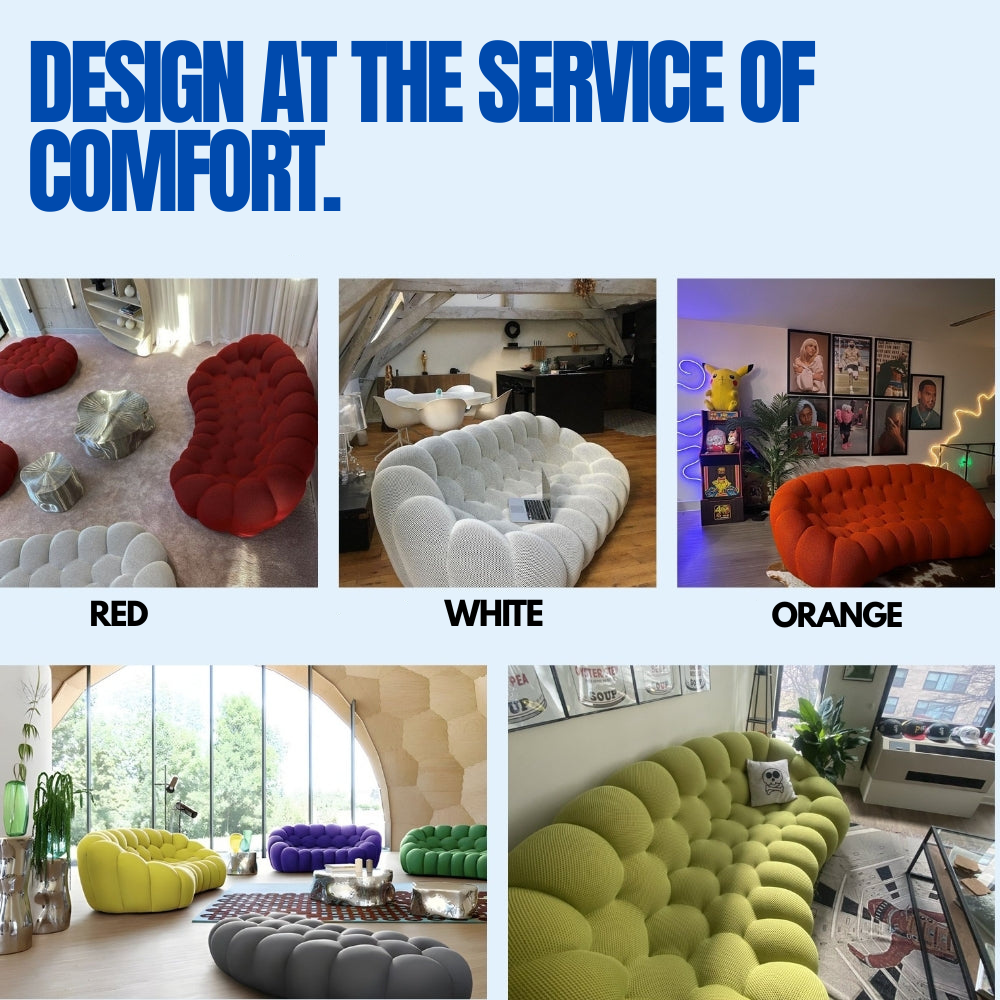 Compressed Bubble Sofa by Lumo - Vibrant Yellow