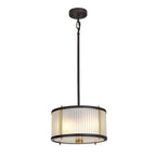 Corona 2 Light Pendant Light - Bronze, Dark Brown & Aged Brass