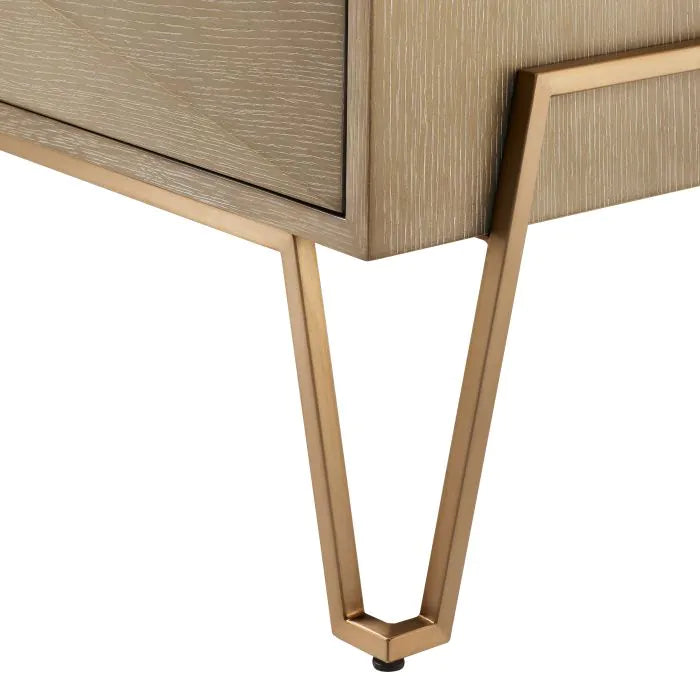 Highland Bedside Table - Washed Oak Veneer