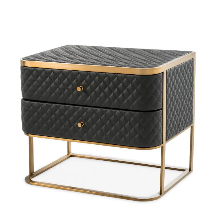 Monfort Bedside Table - Brushed Brass Finish
