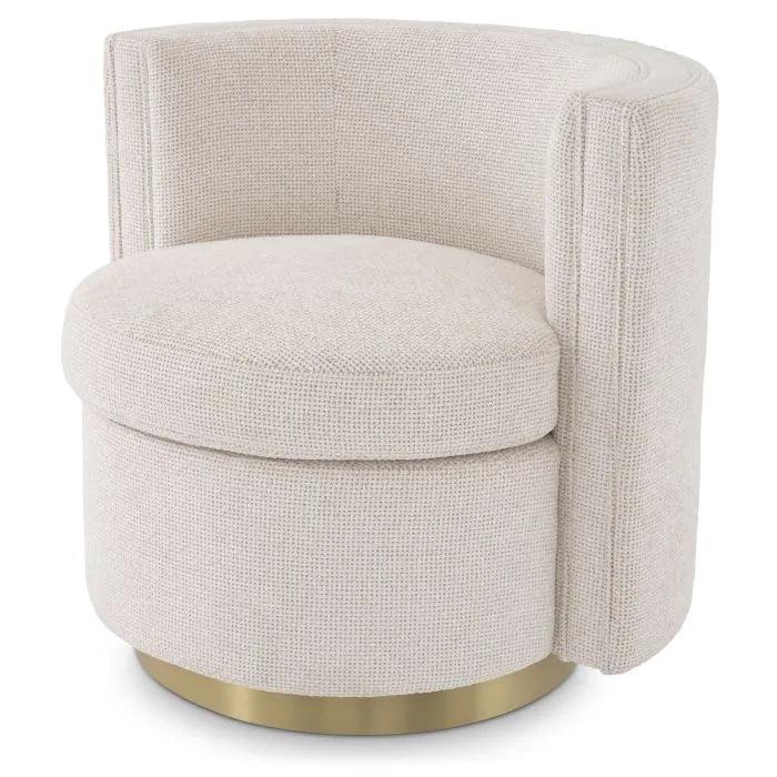 Amanda Swivel Chair - Lyssa Off-White