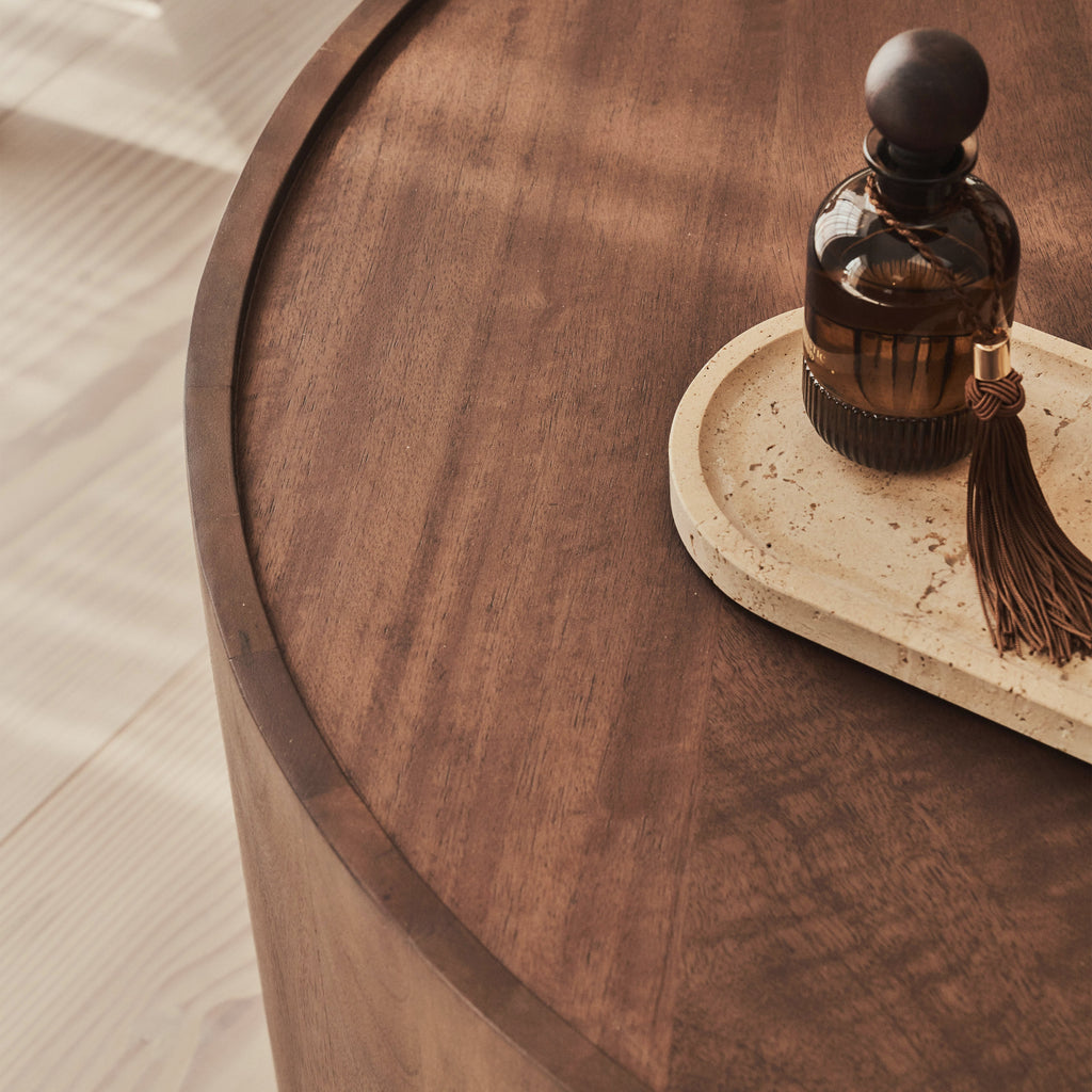 Fairmont - Dark Wood Premium Round Coffee Table