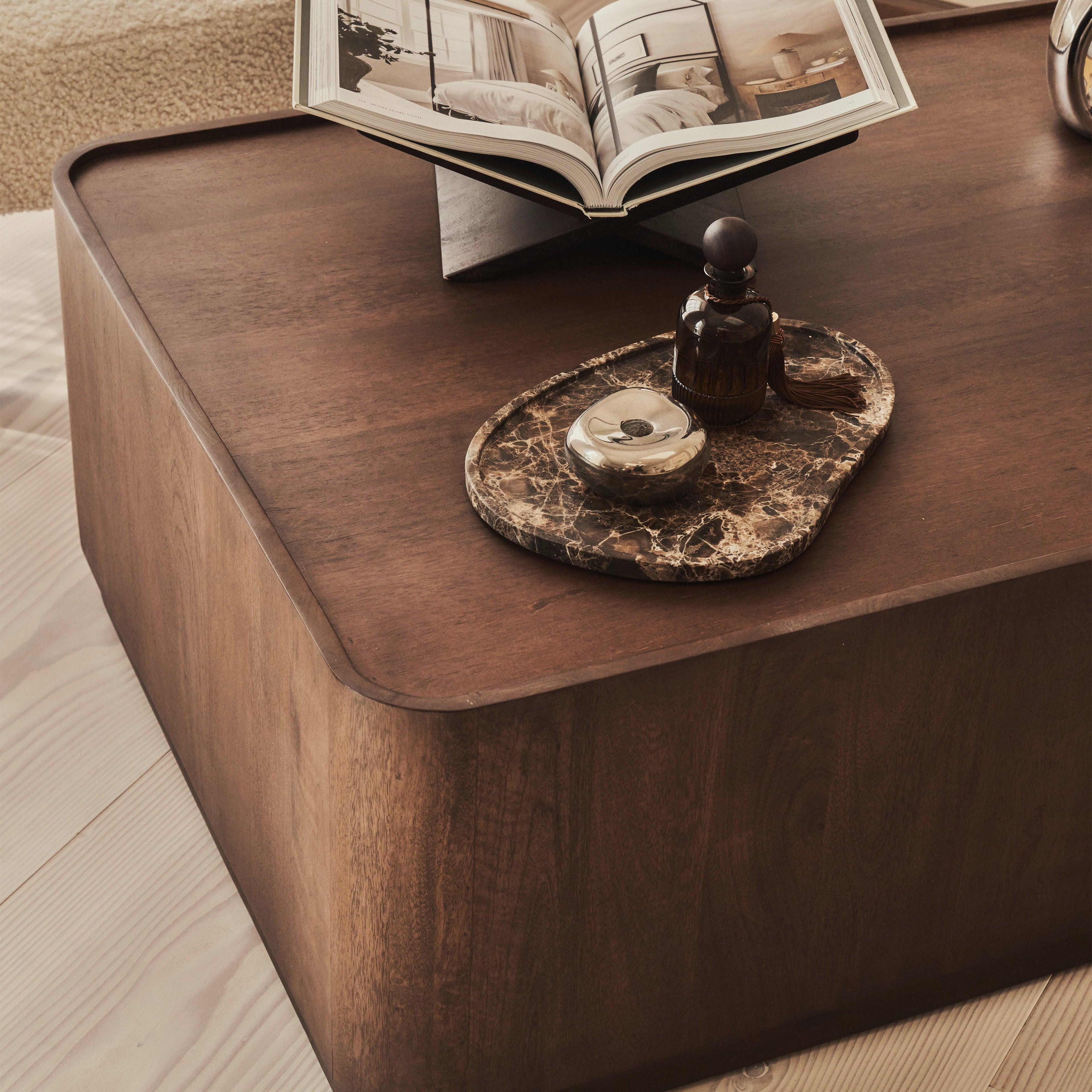 Fairmont - Dark Wood Premium Rectangular Coffee Table