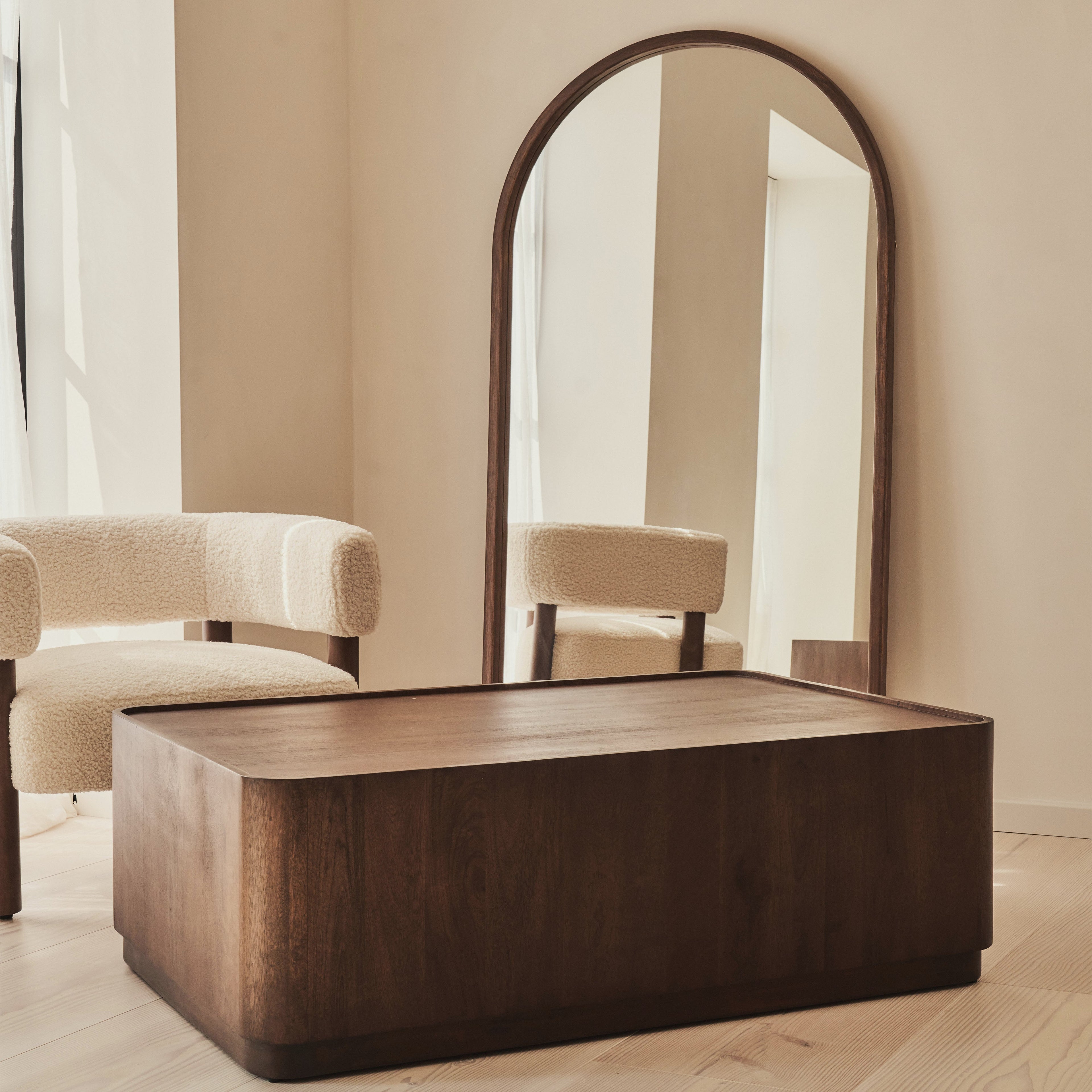 Fairmont - Dark Wood Premium Rectangular Coffee Table