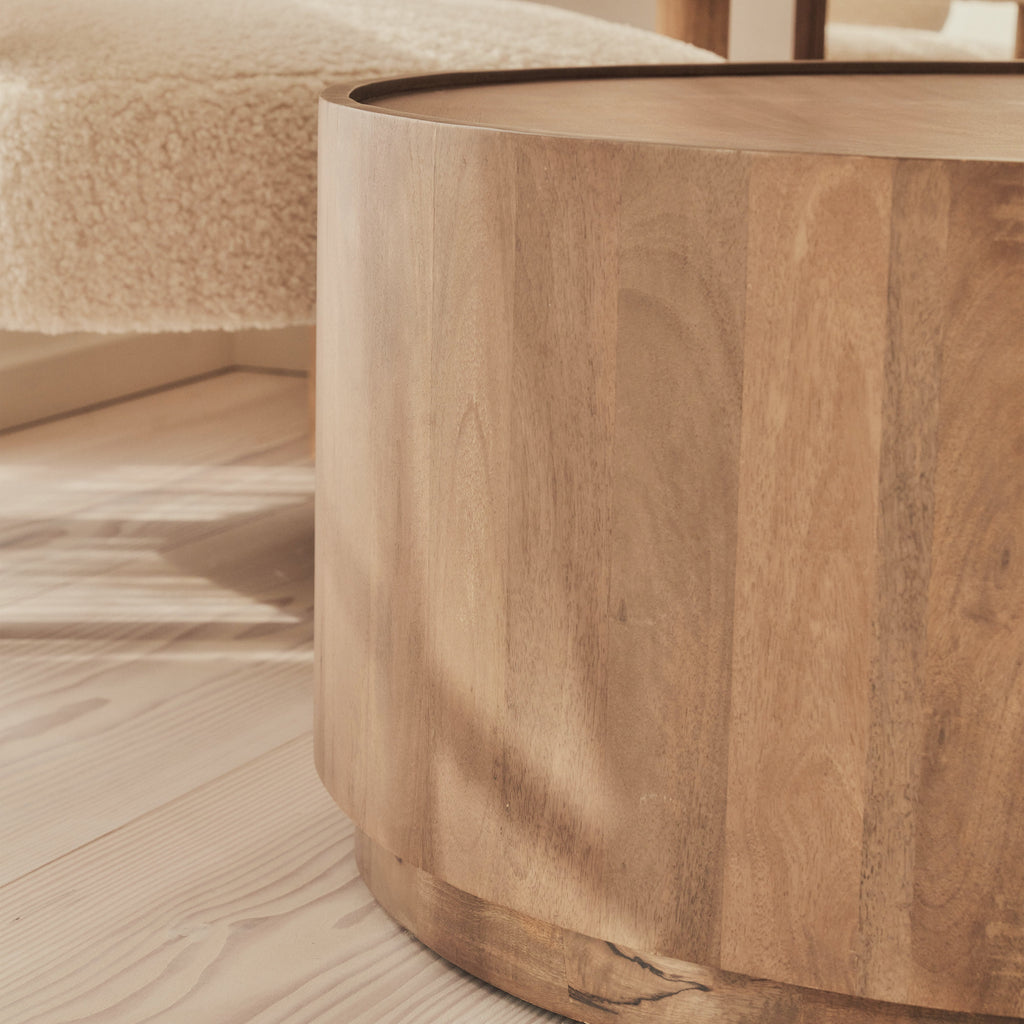 Fairmont - Warm Wood Premium Round Coffee Table