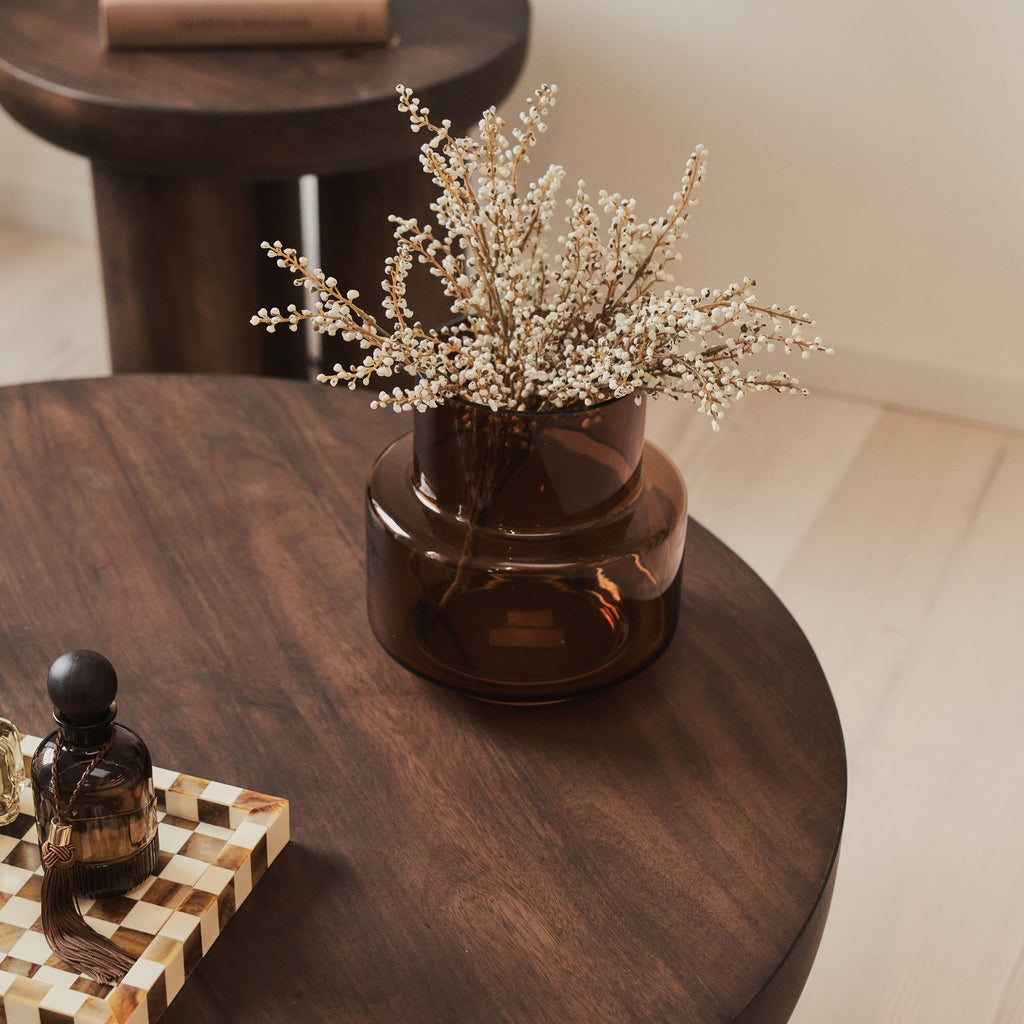 Vermont - Dark Wood Premium Round Coffee Table