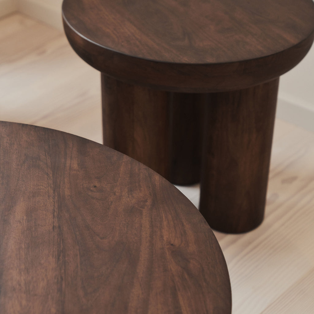 Vermont - Dark Wood Premium Round Coffee Table