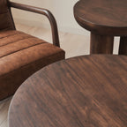 Vermont - Dark Wood Premium Round Coffee Table