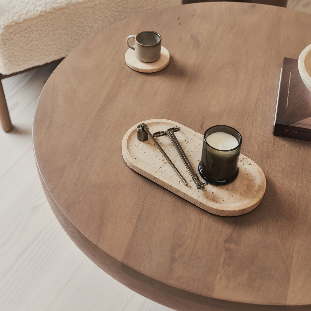 Vermont - Warm Wood Premium Round Coffee Table