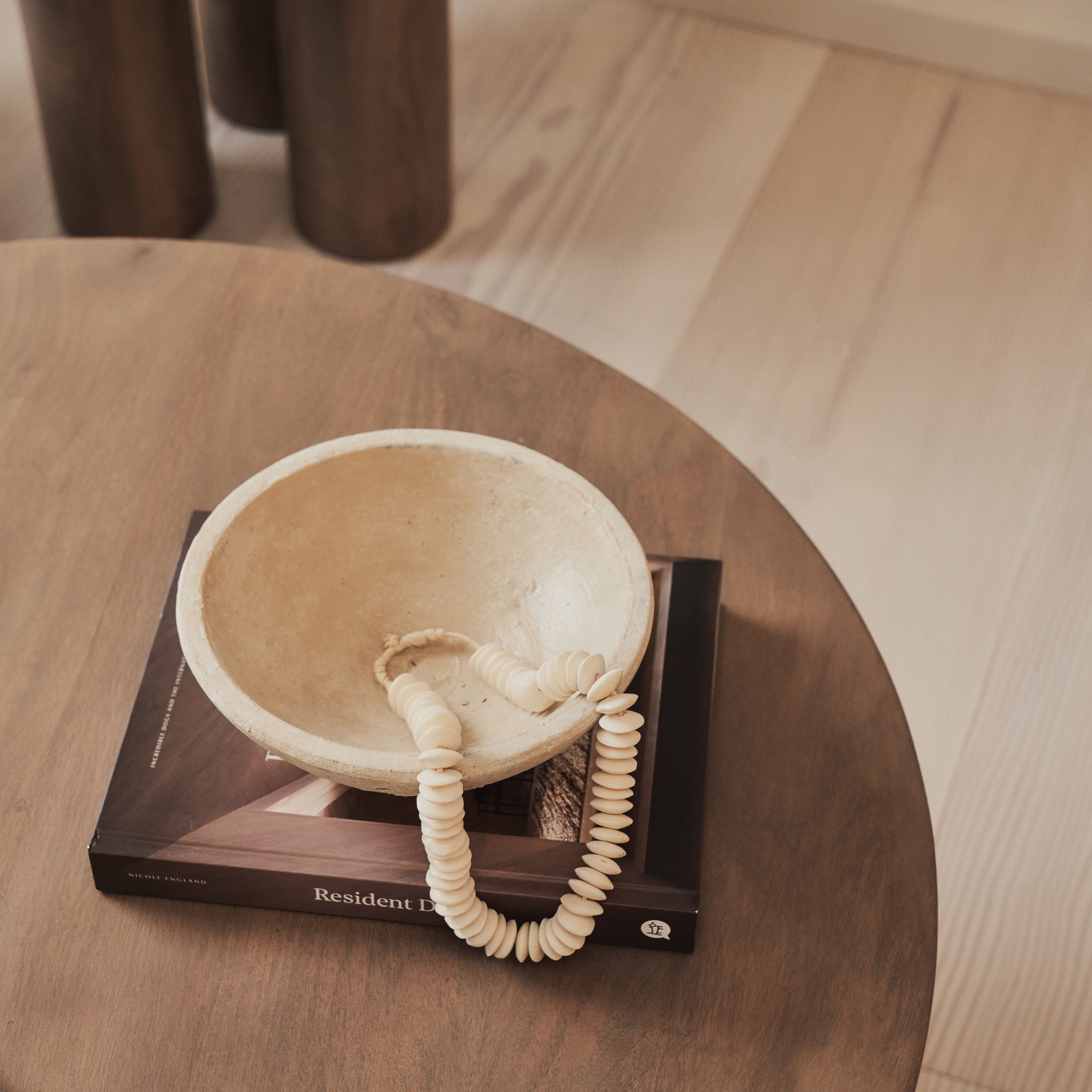 Vermont - Warm Wood Premium Round Coffee Table