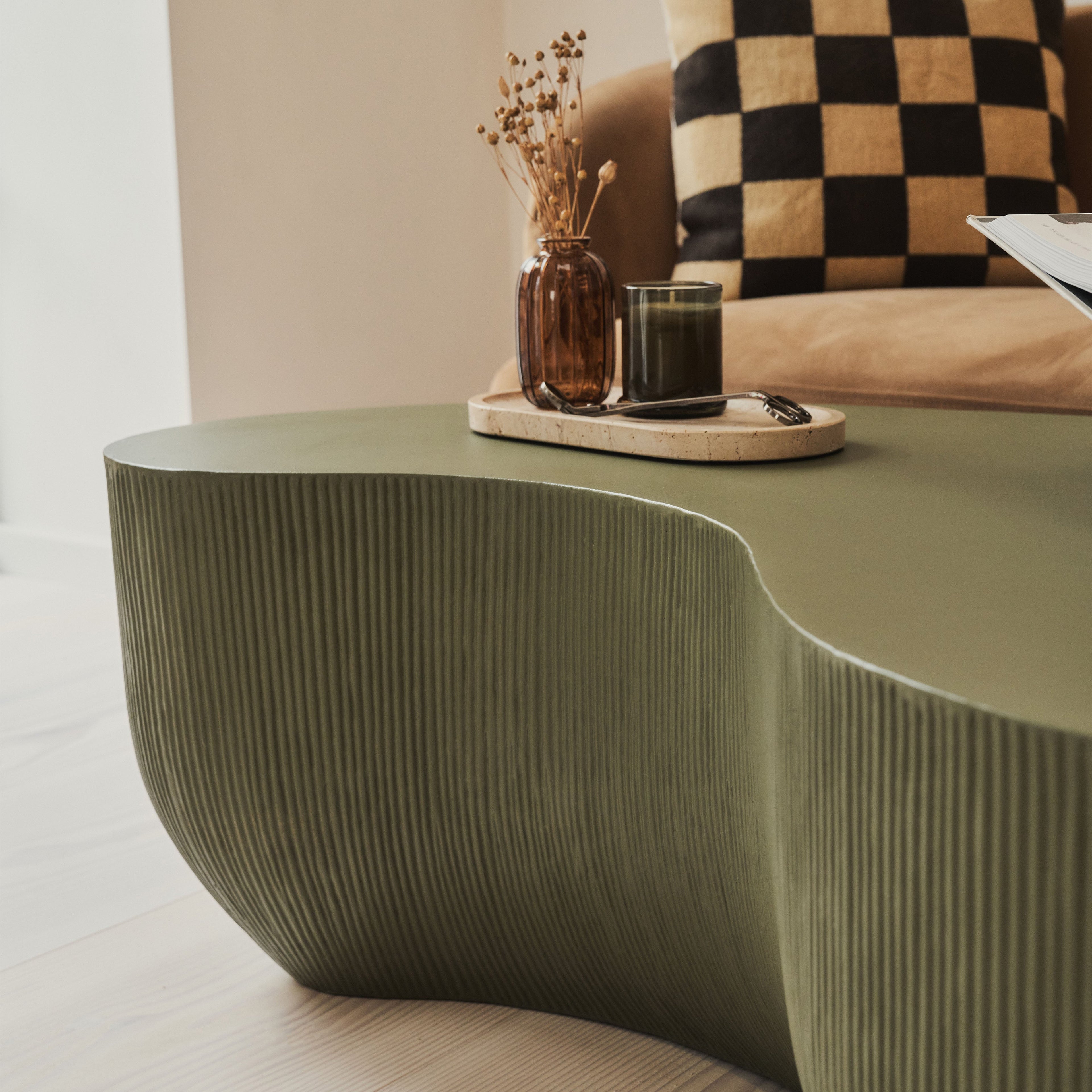 Leonardo - Minimal Olive Shaped Coffee Table Large