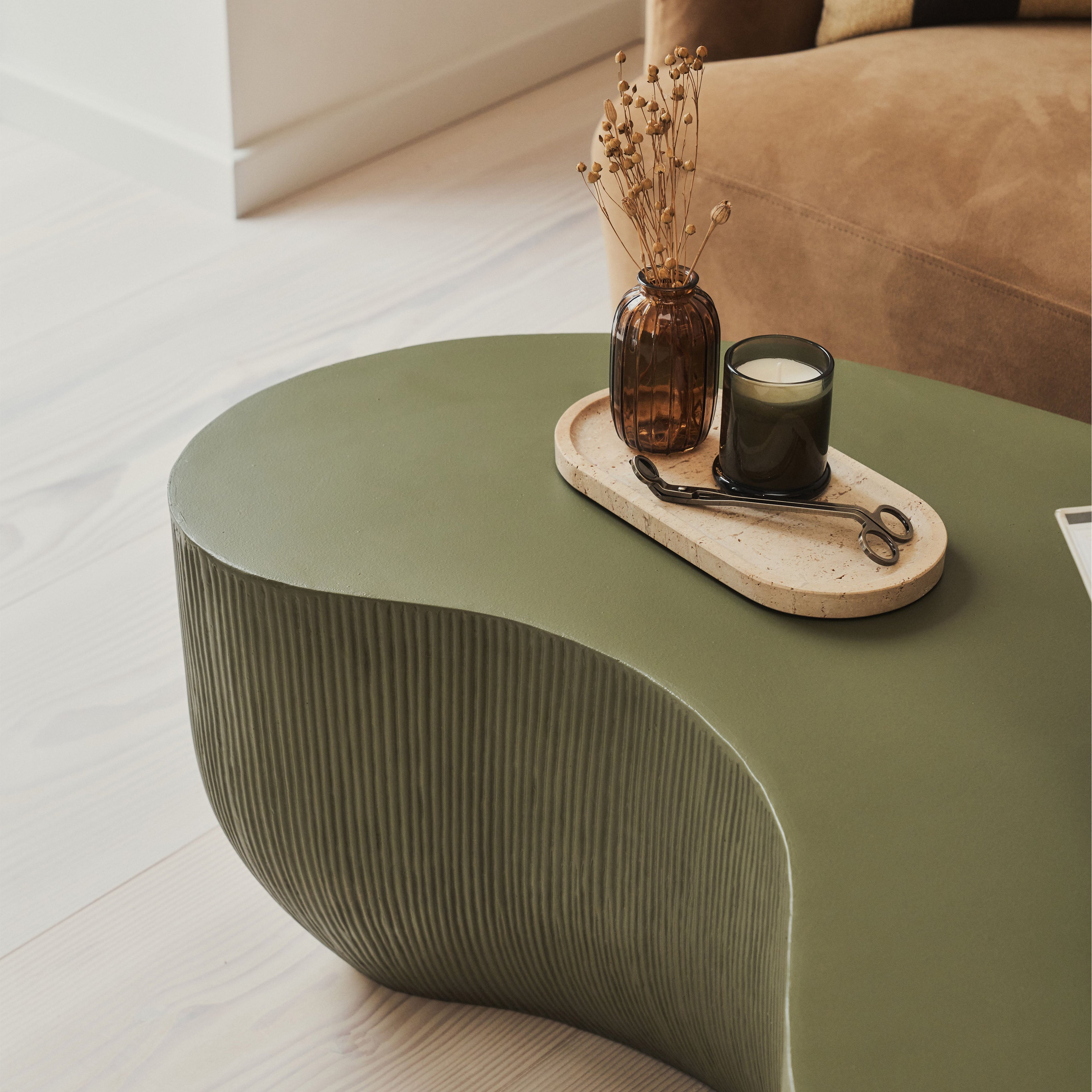Leonardo - Minimal Olive Shaped Coffee Table Large