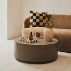 Angelo - Minimal Mocha Round Coffee Table Large