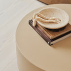 Angelo - Minimal Beige Round Coffee Table Large
