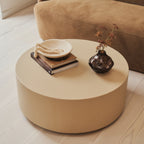 Angelo - Minimal Beige Round Coffee Table Large