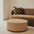 Angelo - Minimal Beige Round Coffee Table Large
