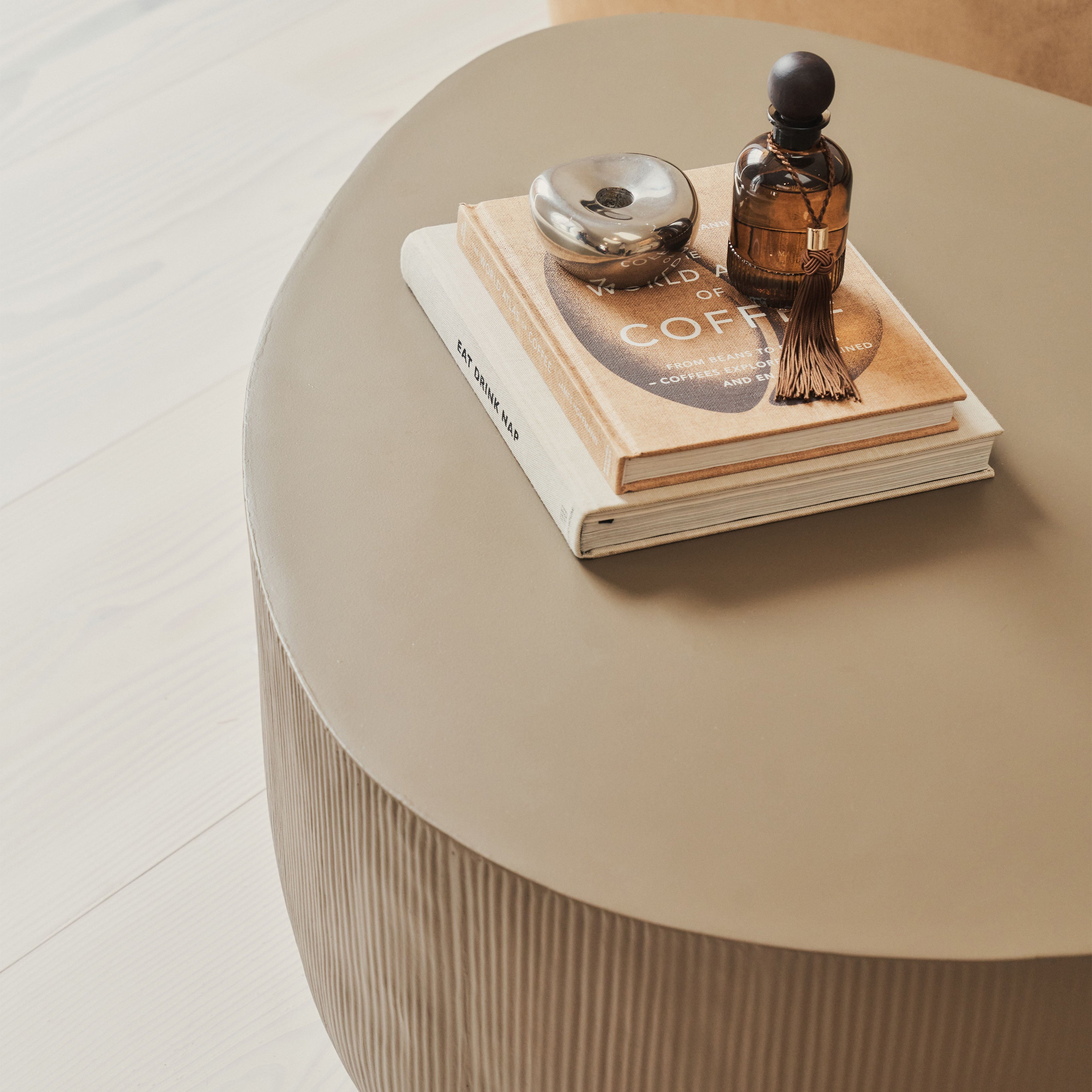 Leonardo - Minimal Mocha Irregular Shaped Coffee Table Large