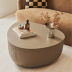 Leonardo - Minimal Mocha Irregular Shaped Coffee Table Large