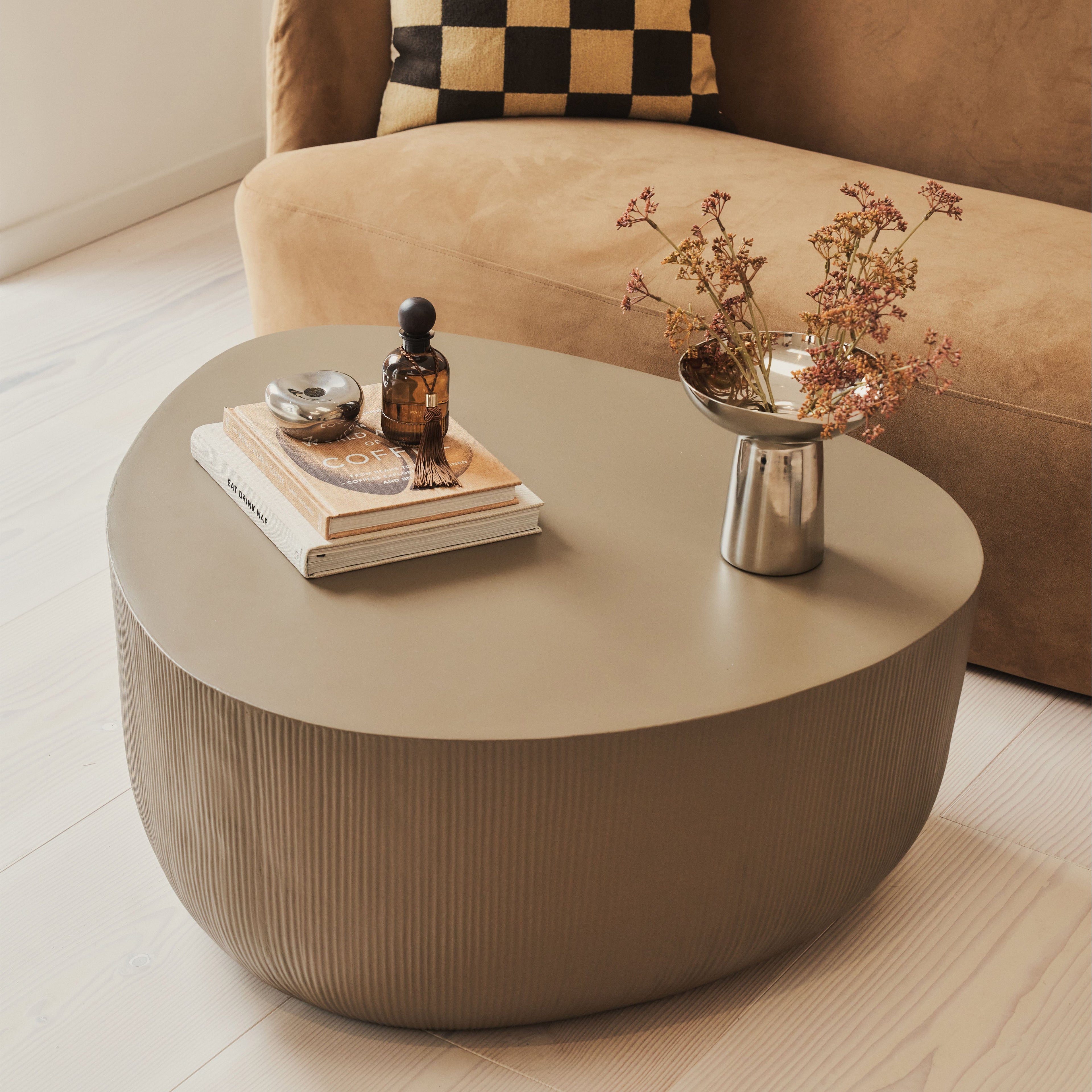 Leonardo - Minimal Mocha Irregular Shaped Coffee Table Large