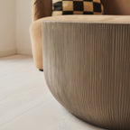 Leonardo - Minimal Mocha Irregular Shaped Coffee Table Large