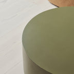 Angelo - Minimal Olive Round Coffee Table Large