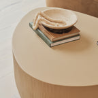 Leonardo - Minimal Beige Irregular Shaped Coffee Table Large