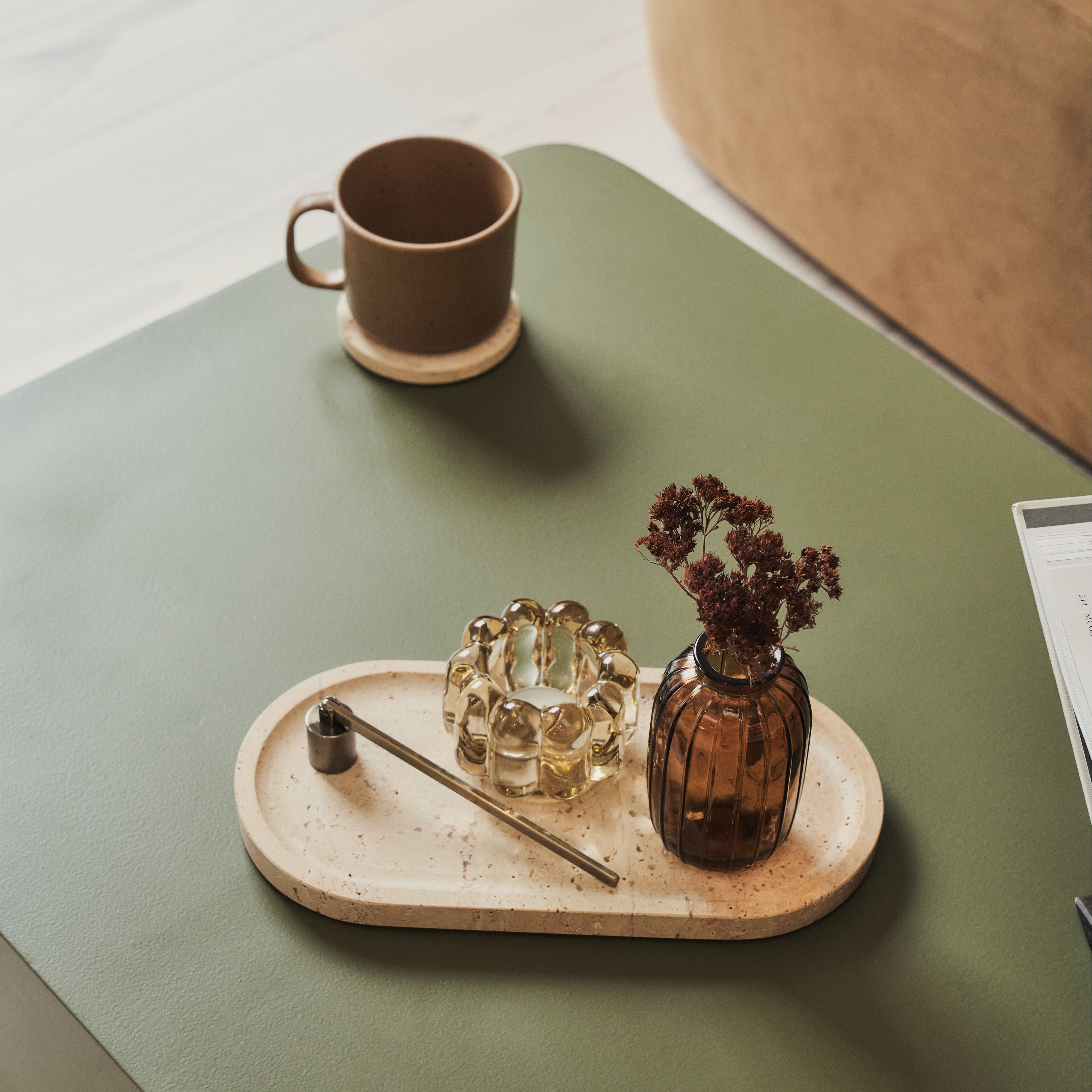 Angelo - Minimal Olive Rectangular Coffee Table Large