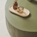 Leonardo - Minimal Olive Irregular Shaped Coffee Table Large