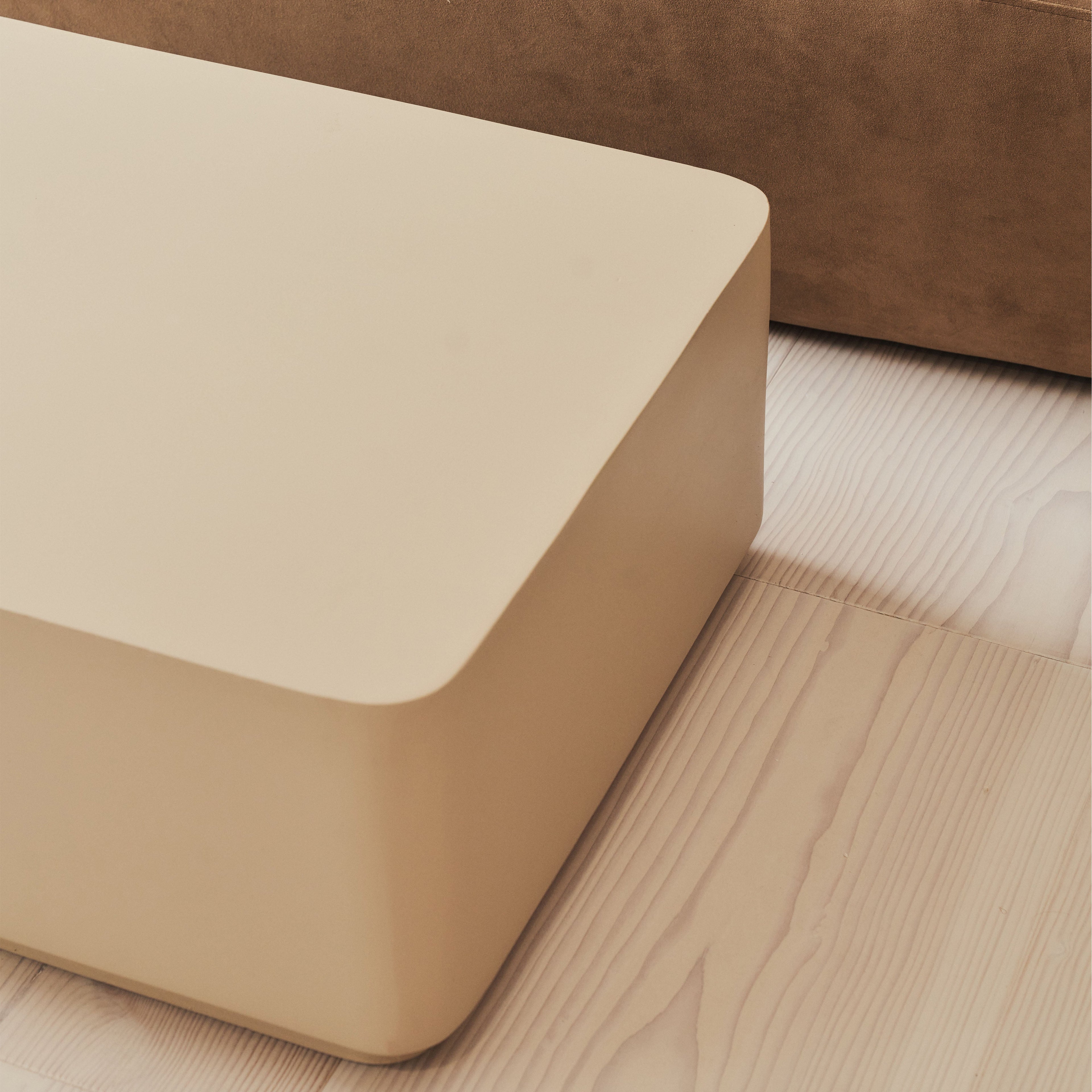 Angelo - Minimal Beige Rectangular Coffee Table Large