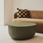 Leonardo - Minimal Olive Irregular Shaped Coffee Table Large