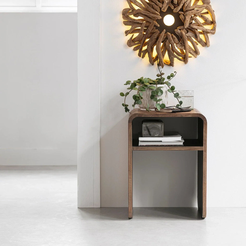 Evo Bedside Table - Recycled Teakwood