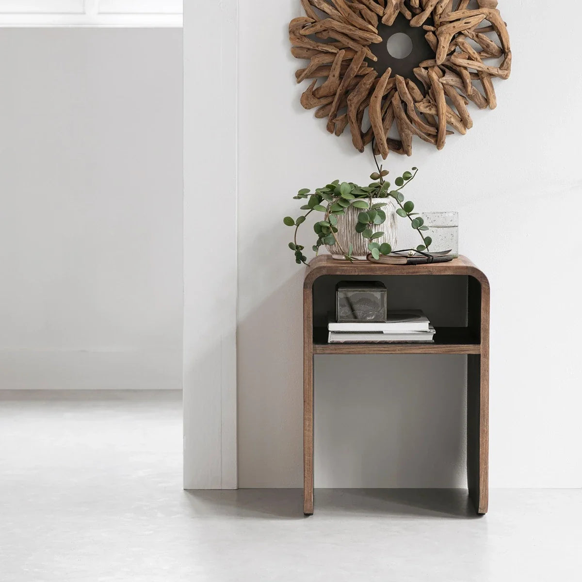 Evo Bedside Table - Recycled Teakwood