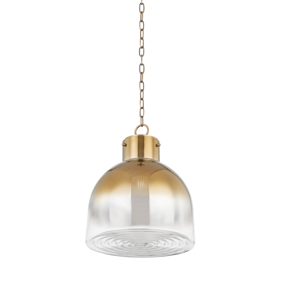 Beryl Glass Pendant Light - Brass