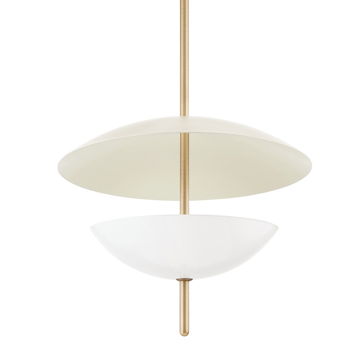 Dion 3 Light Pendant Light - Patina Brass & Soft Sand