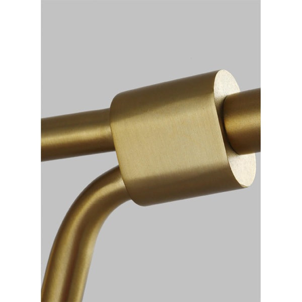 Joan 1 Light Wall Light - Matte White & Burnished Brass