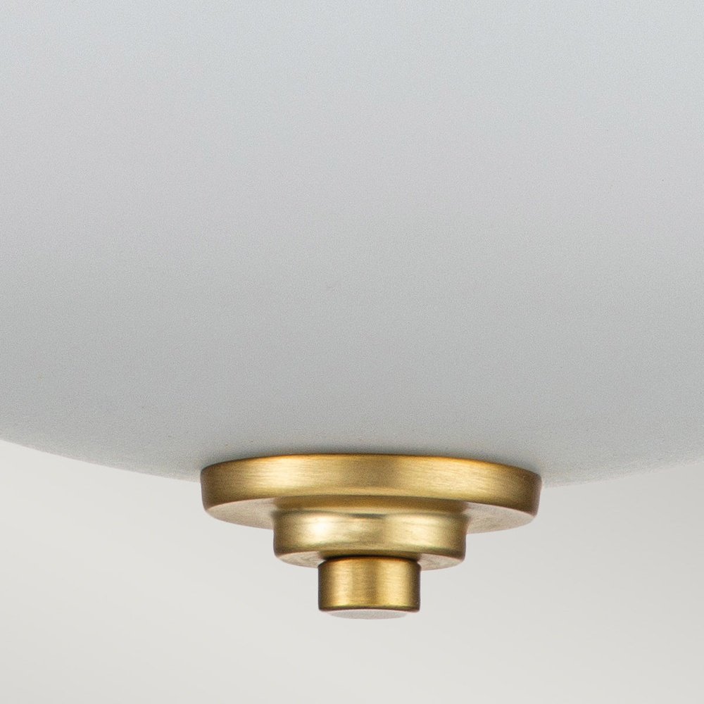 Feiss Malibu 2 Light Flush Mount Light - Brass