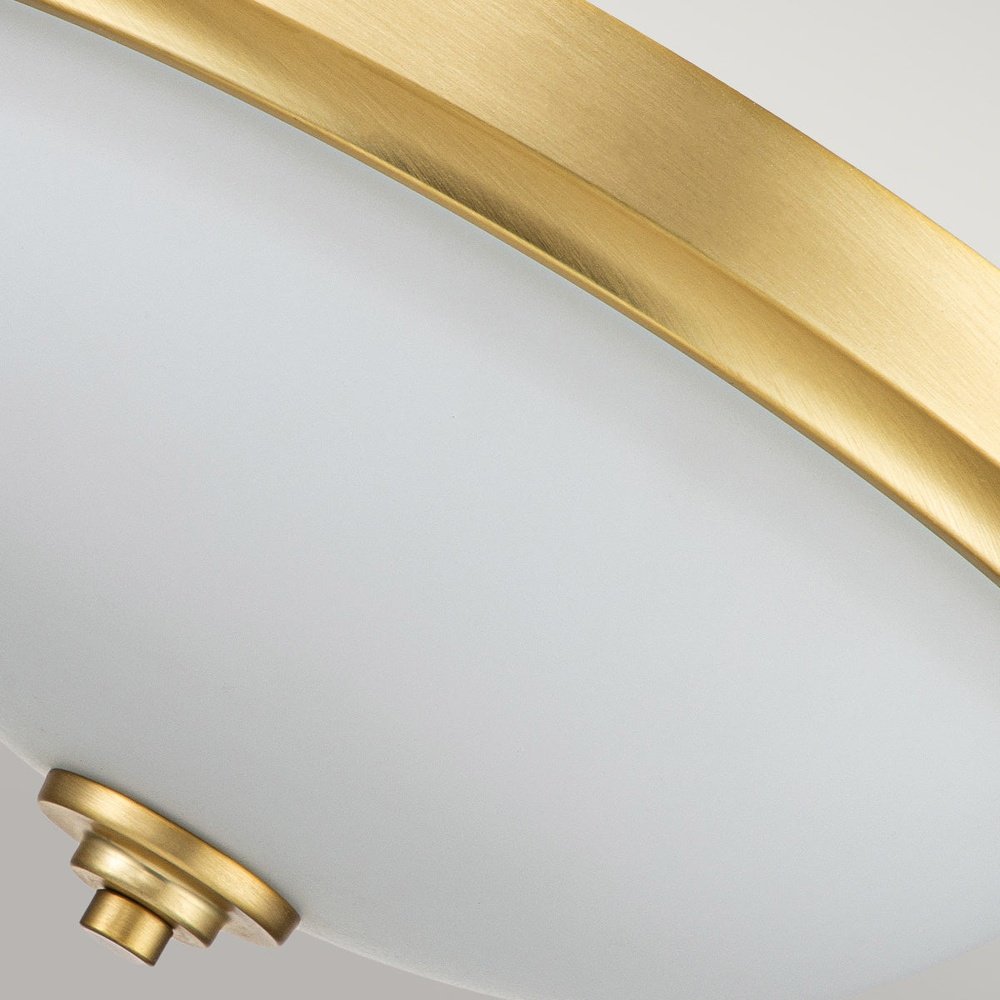 Feiss Malibu 2 Light Flush Mount Light - Brass | Outlet
