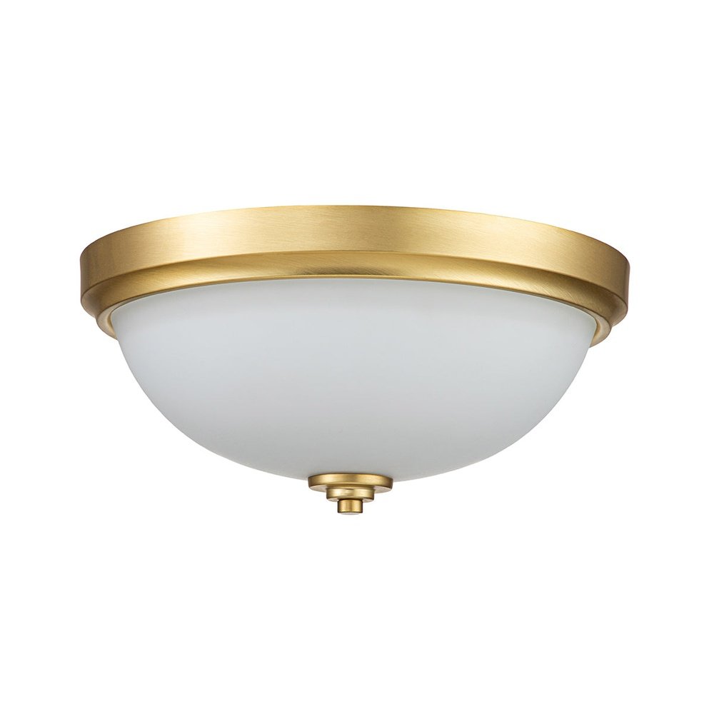 Feiss Malibu 2 Light Flush Mount Light - Brass | Outlet